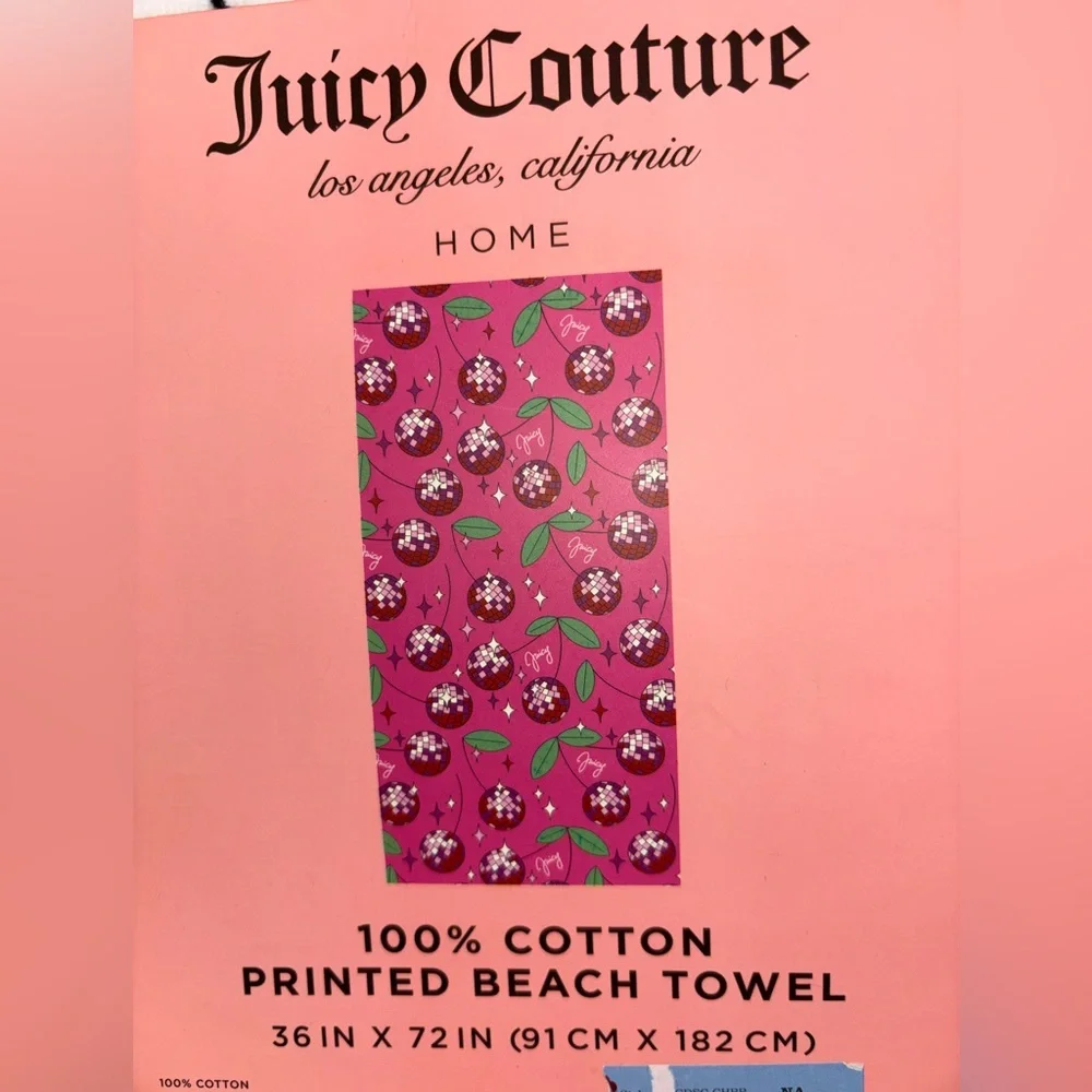 🎀 Juicy Couture Home Beach Towel